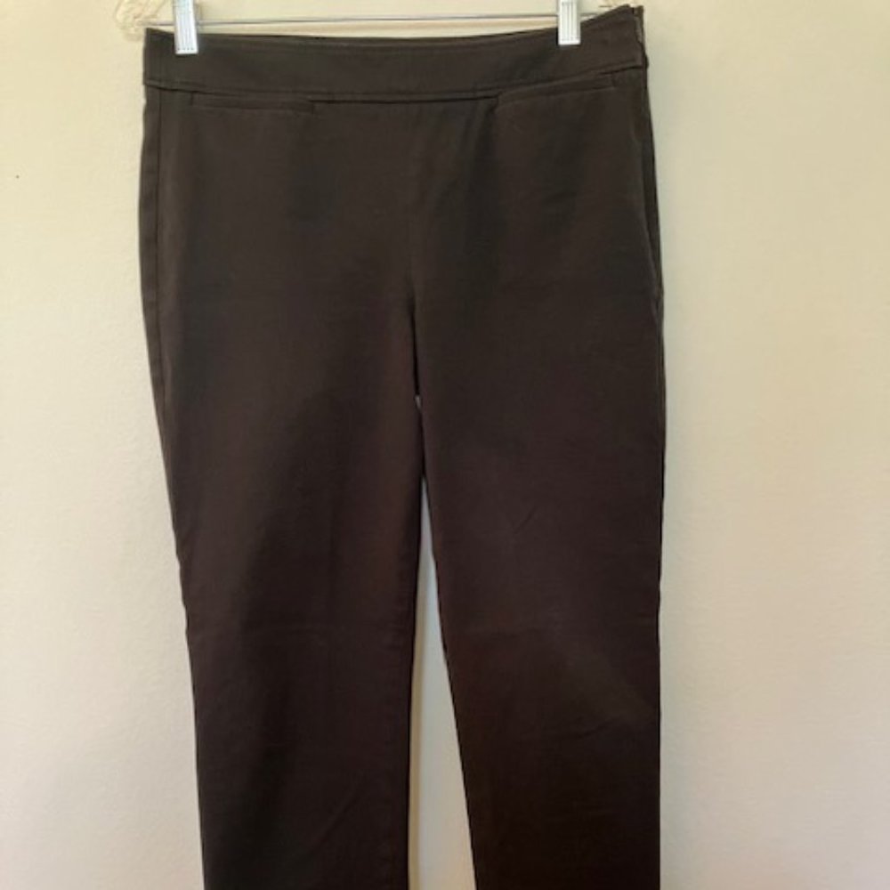 Talbots Chatham Flat Front Ankle Pants Size 6 Black